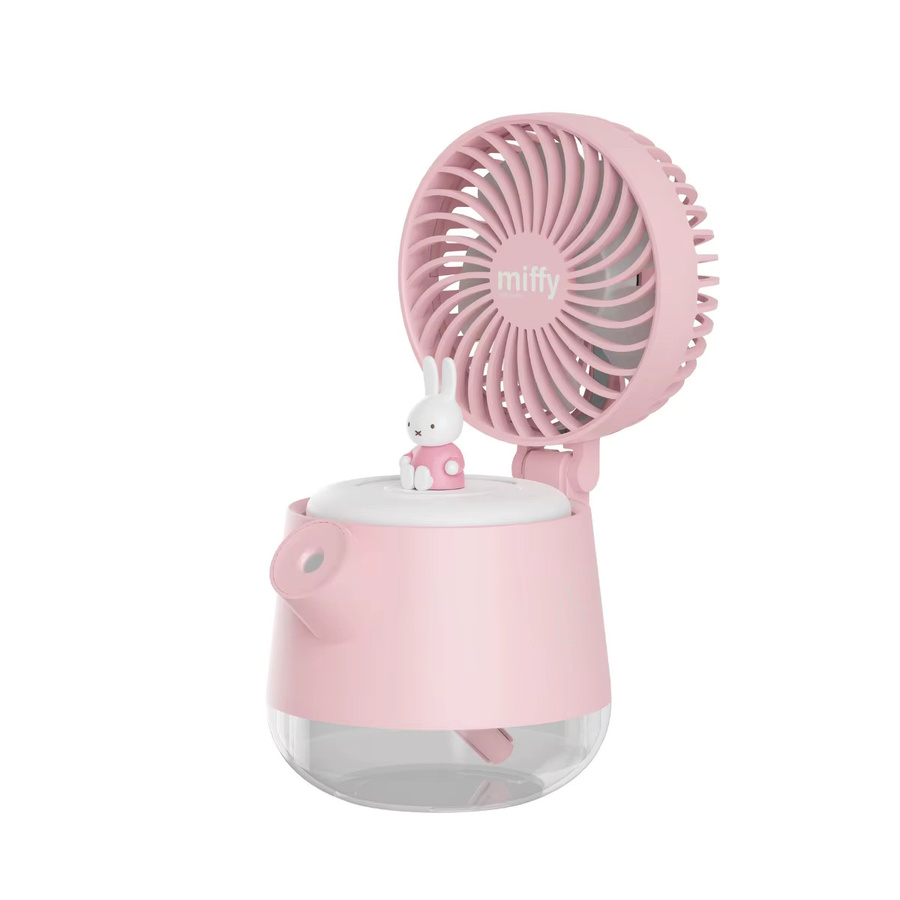 Miffy Tragbarer Ultraschall-Luftbefeuchter mit Ventilator in Pink - Bild 4