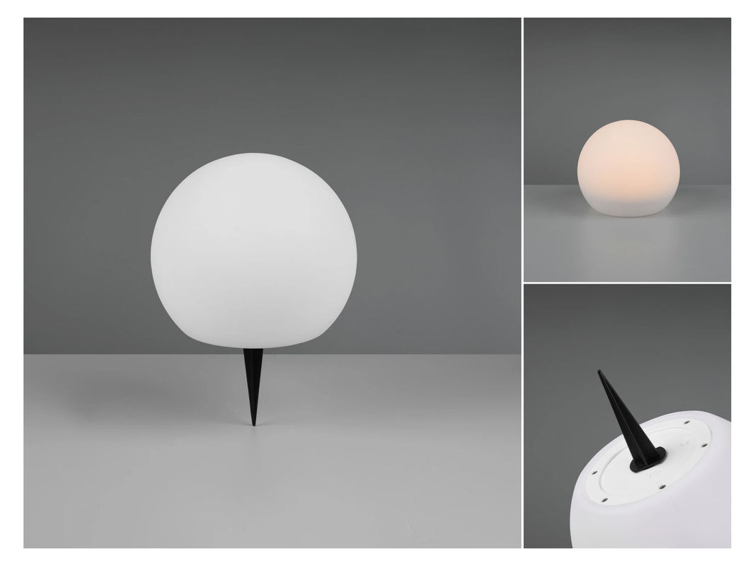 REALITY LEUCHTEN MELO LED Außenleuchte Solar mit RGBW-Farben und Fernbedienung, Weiß, Durchmesser: 20 cm - Bild 4