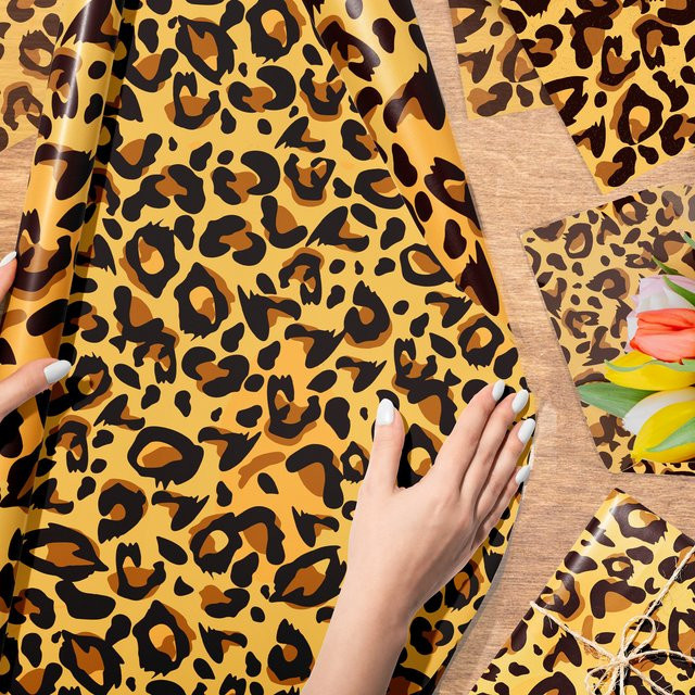 Leoparden-bedrucktes Seidenpapier in Multicolour für Geschenkverpackungen und Partydekoration, 15 Stück - Bild 1