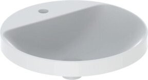 Geberit Einbauwaschtisch VariForm aus Keramik, rund, weiß, Durchmesser: 48 cm - Bild 1