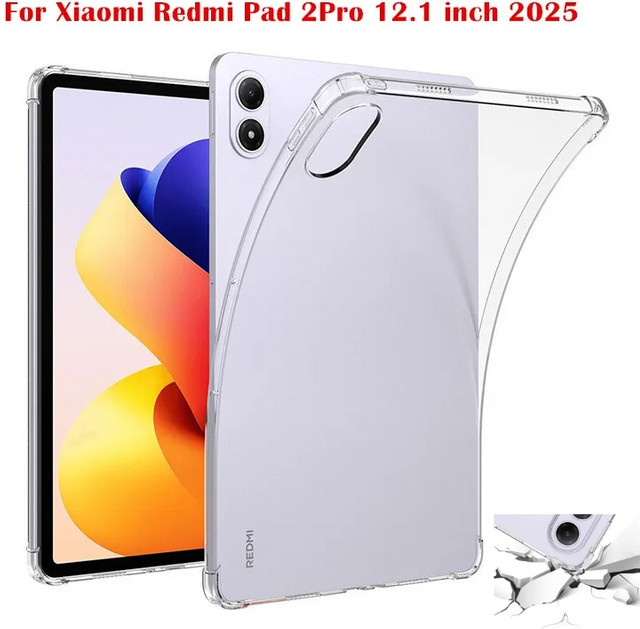 Transparente Silikon-TPU Schutzhülle mit Airbag-Funktion für Xiaomi Redmi Pad Pro 12,1 Zoll und Mi Pad Serie - Bild 1