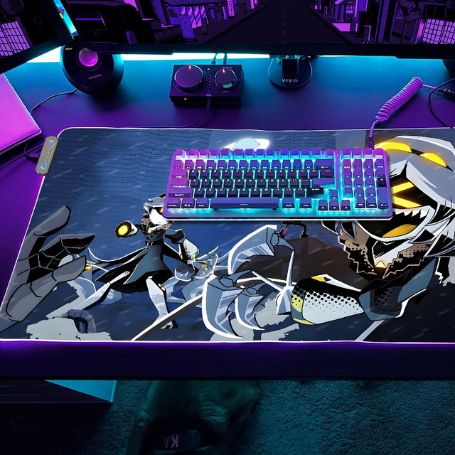 Mordmatte Gaming Mousepad XXL mit RGB LED Hintergrundbeleuchtung und Micro USB Anschluss, Multicolour - Bild 1