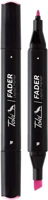 Toki Marker Fader Permanent Marker mit Chisel Spitze in 66 Farben VIVID PINK - Bild 1