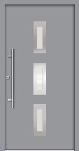 Splendoor Sicherheitshaustür PULA Prime RC2 aus Aluminium mit Glaseinsatz in Verkehrs Grau, Höhe: 210,0 cm, Breite: 110,0 cm, Tiefe: 7,0 cm - Bild 1