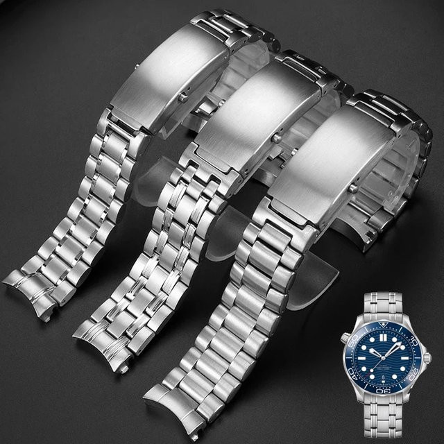 Uhrenarmband Edelstahl, silber, 18mm 20mm 22mm, Unisex - Bild 1