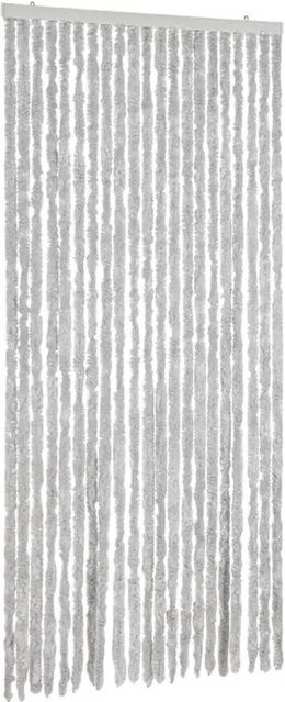 vidaXL Fliegenvorhang aus Chenille in Grau, thermoisolierend und schalldämmend, B: 90 cm, H: 220 cm - Bild 1