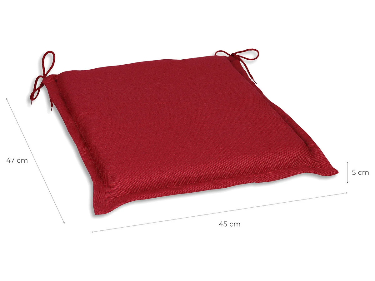 GO-DE TEXTIL Gartenau Kissen Set in Kirschrot, 2er Set, rechteckig, Höhe: 5 cm - Bild 3