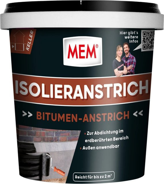 MEM Bitumen Isolieranstrich schwarz 1,0 l - Bild 1