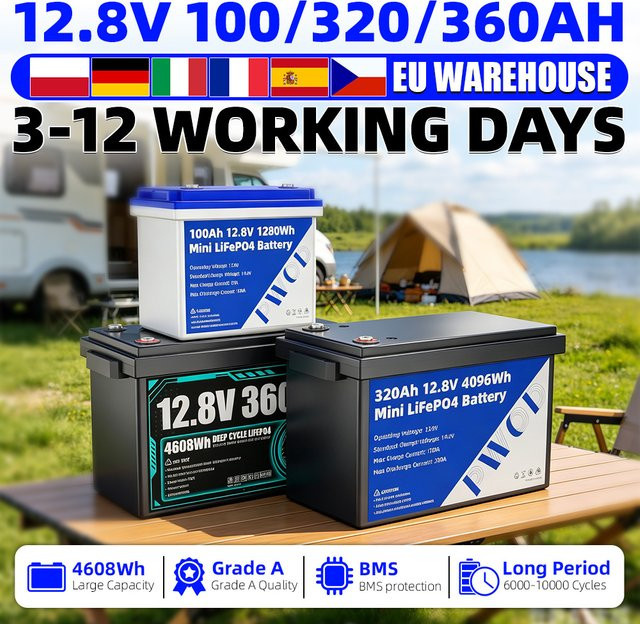 Solarician LiFePO4 Batterie 12,8V Klasse A Pro für Solar, Wohnmobile und Elektrofahrzeuge, 12V 100Ah/320Ah/360Ah - Bild 1