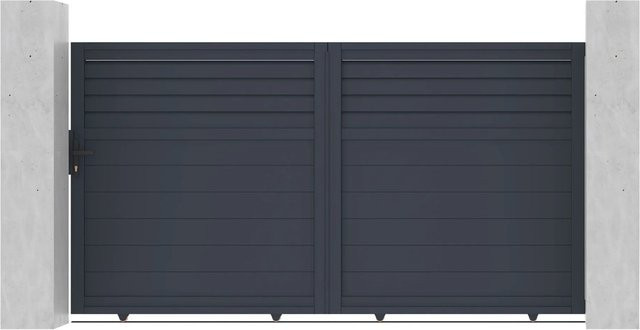 Casanoov Elektrisches Schiebetor Carpatia aus Aluminium in Anthrazit mit Schiebetorantrieb Ranger C300, Breite: 300 cm, Höhe: 160 cm - Bild 1