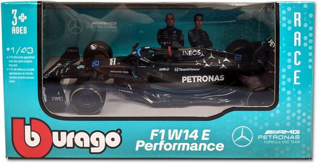 Bburago Mercedes AMG W14 '23 #63 Russel, Modellauto, 1:43, ab 3 Jahren - Bild 1
