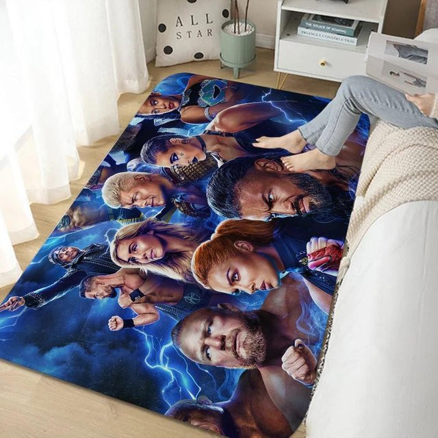 Disney WWE Wrestling Star Fußmatte Karpetti, rutschfest und waschbar, Mehrfarbig, B/T: 80 x 50 cm - Bild 1