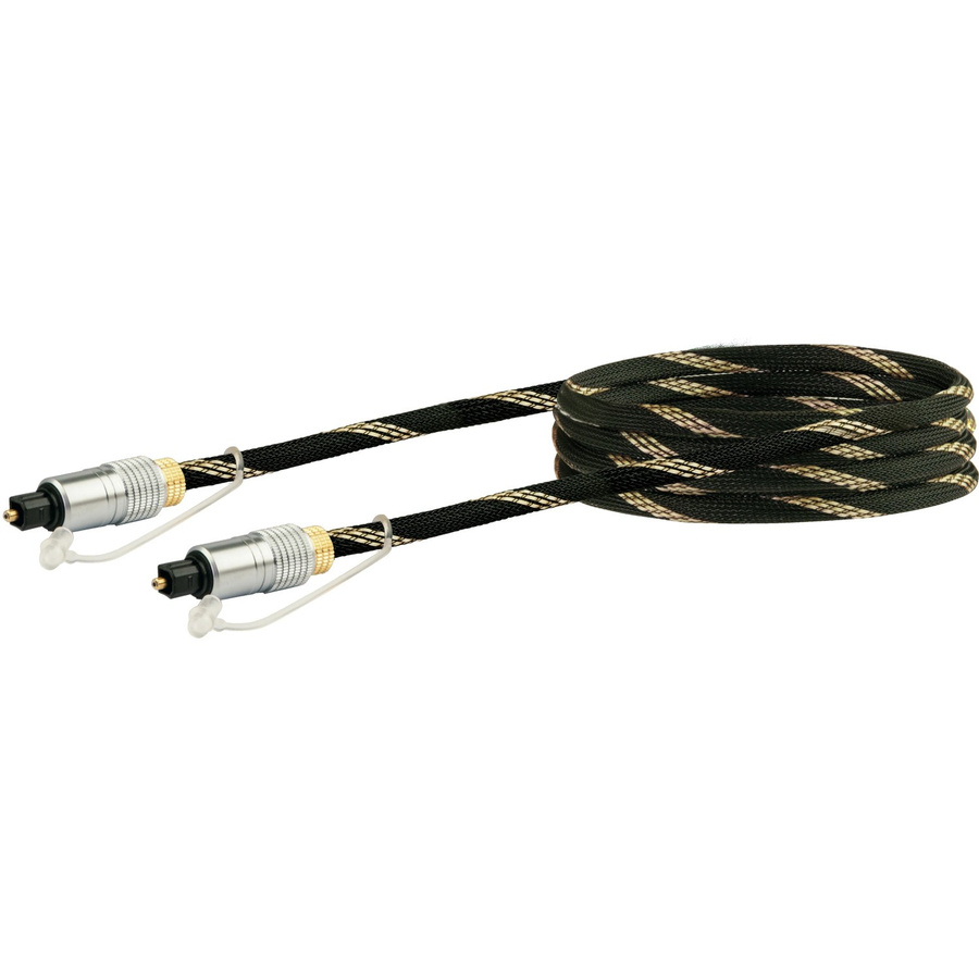 Schwaiger Toslink Lichtwellenleiter Optical in Schwarz und Gold, Länge: 1,5 m - Bild 2