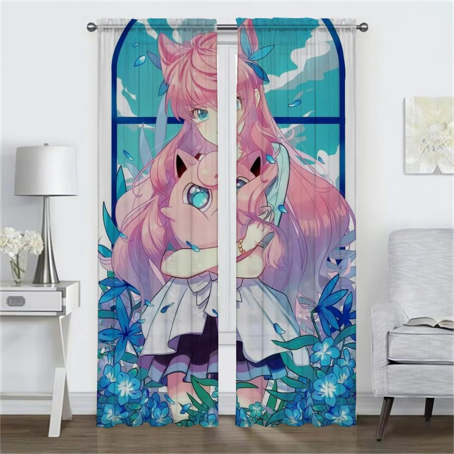 Pocket Monsters Halloween Verdunkelungsvorhang Set aus 2 Paneelen, Mehrfarbig, B: 50 cm, H: 70 cm - Bild 1