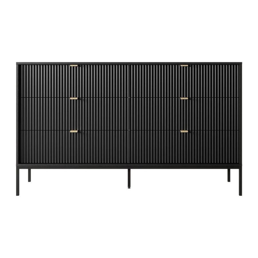 Kommode Liouba in Schwarz mit einer Breite von 153,4 cm - Bild 2