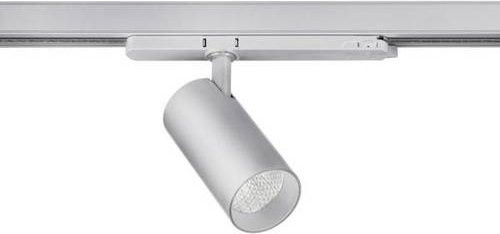 Brumberg Hochvolt-Schienensystem-Leuchte Silber, verstellbare Rundleuchte aus Aluminium und Glas für Schienensysteme - Bild 1