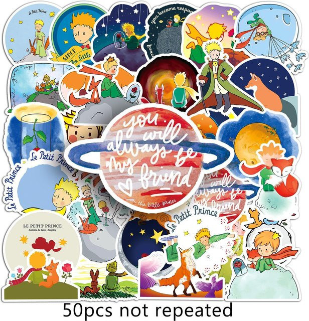 50 Stück Cartoon Der Kleine Prinz Graffiti Aufkleber in Multicolour von Binchi Outdoor Product zur Dekoration von Laptop, Koffer und Trinkbecher - Bild 1