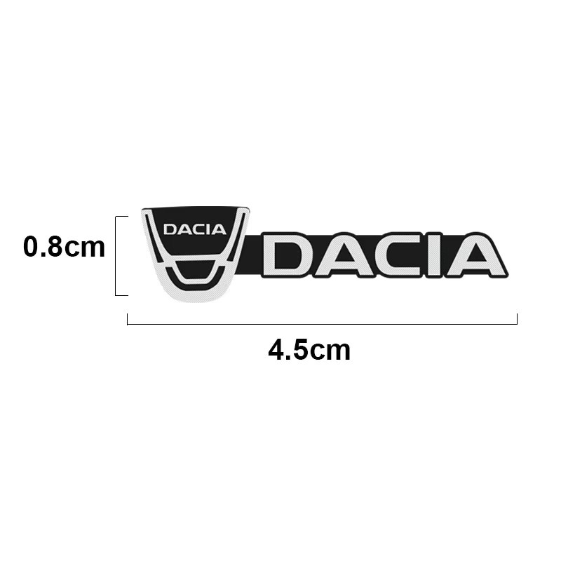 Dacia Aluminium Auto-Audio-Emblem-Aufkleber Lautsprecher-Dekoration in Silber für Duster Sandero Bigster Dokker Jogger Logan Stepway Lodgy (5/10 Stück) - Bild 2