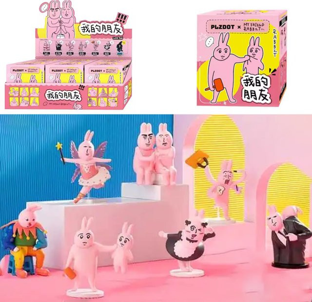 Plzdot My Friends Pink Rabbit, Puppe, Einzelfigur, Pink - Bild 1