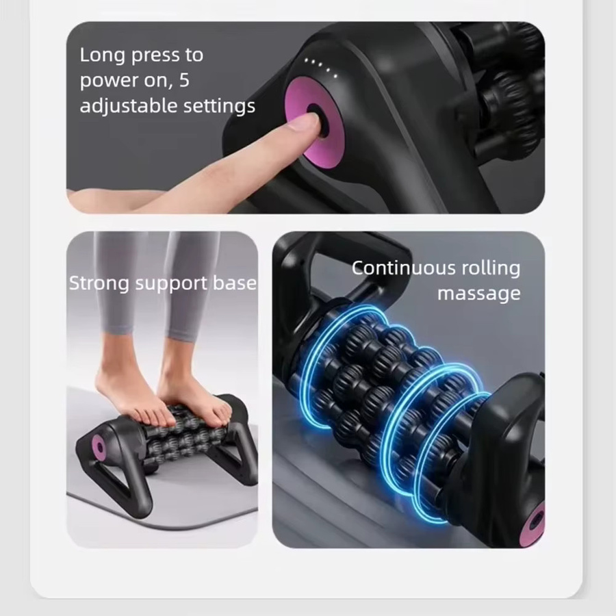vilnason Elektrischer Massageroller, Kabellos, Pink, Black - Bild 6
