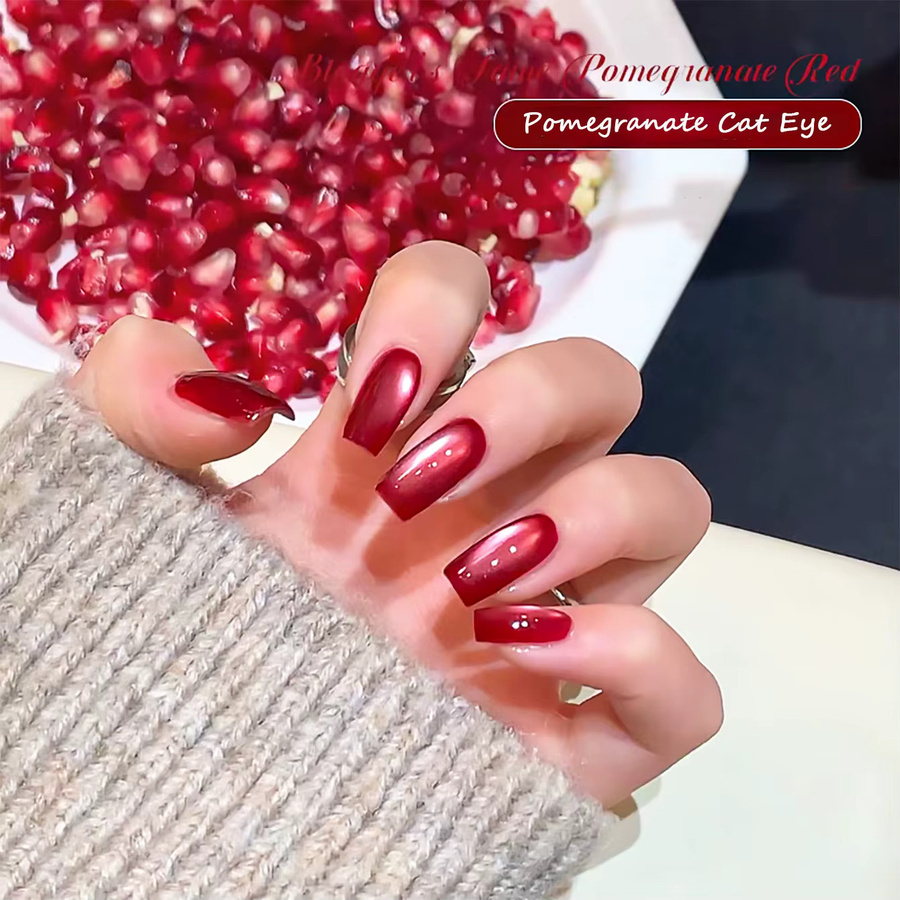 MISS SHAKA Nagellack Rotwein, Schimmernd, Gel, Unisex - Bild 6