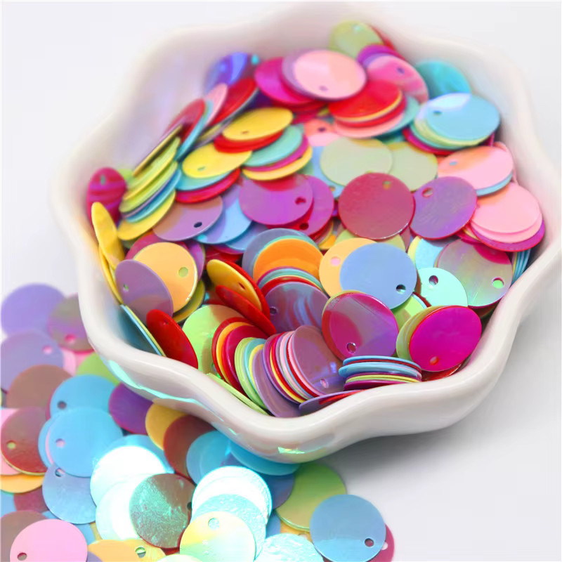 Runde Pailletten in Multicolour zum Nähen und für Handwerksprojekte in den Größen 10mm, 15mm, 20mm, 25mm und 30mm - Bild 3