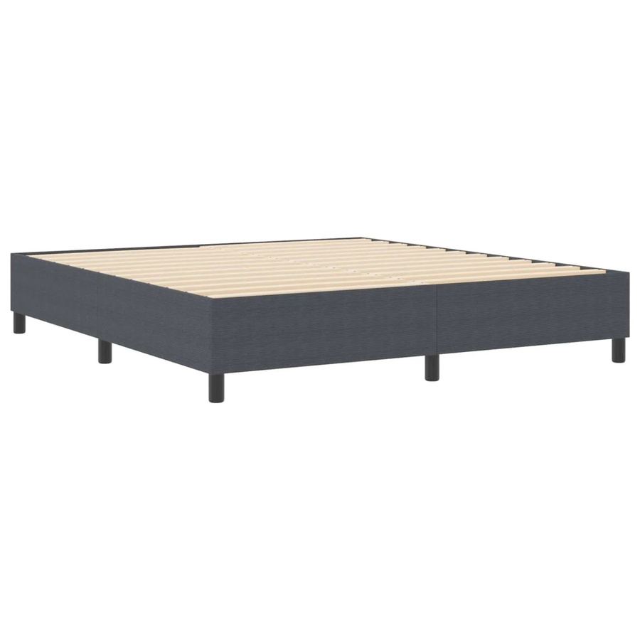 vidaXL Plattformbettgestell mit Stoffbezug in Grau, B/T/H: 180 x 200 x 203 cm - Bild 2