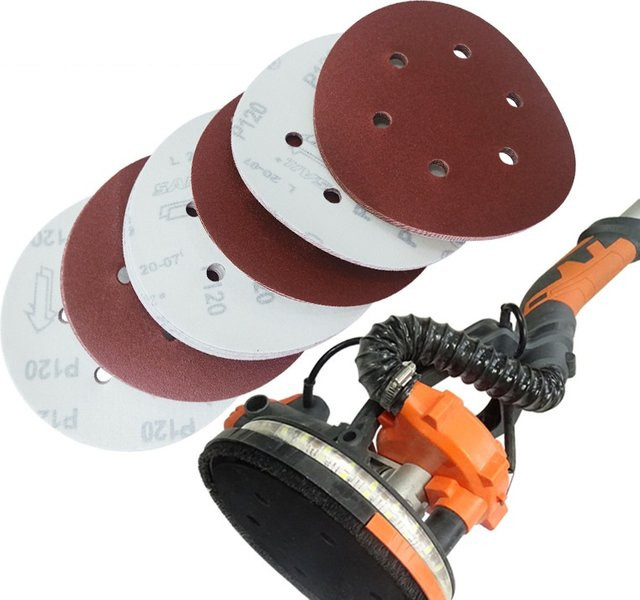 Vibratite Schleifpapier Set für Exzenterschleifer mit 6 Löchern, 225 mm Durchmesser, Körnung 40–2000, Aluminiumoxid mit Klettverschluss - Bild 1