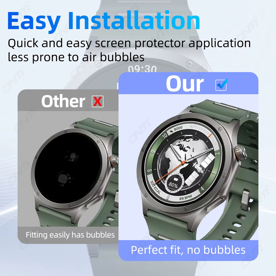 Hydrogel-Displayschutzfolie für OnePlus Watch 4, transparent, kratzfest und HD-Vollabdeckung - Bild 5