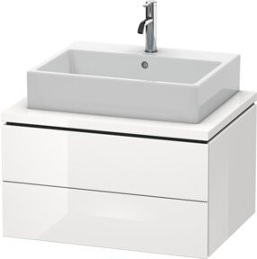 Duravit Waschtischunterschrank L-Cube in Weiß Hochglanz mit 2 Schubladen, B: 72 cm, T: 54,7 cm, H: 40 cm - Bild 1