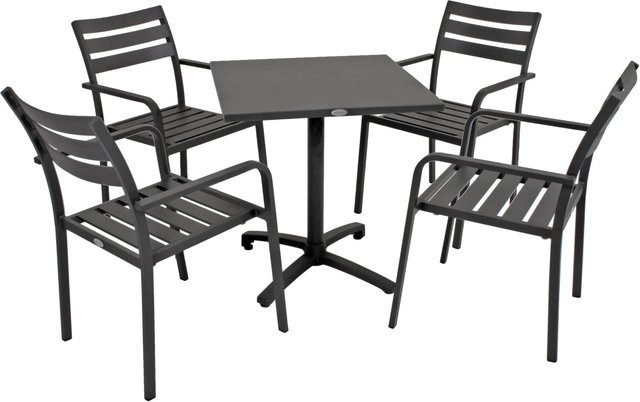 Garden Pleasure Gartenmöbel-Set Treviso 5-teilig Anthrazit aus Aluminium - Bild 1