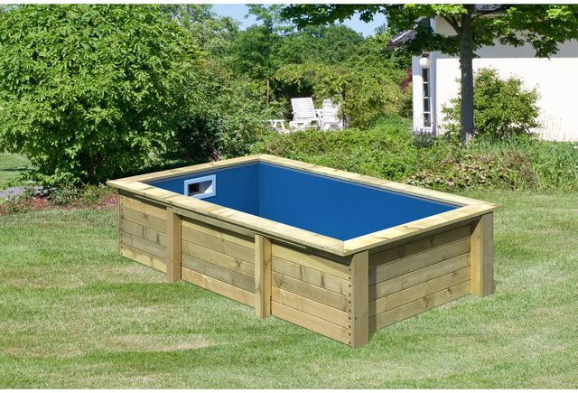 Karibu Massivholzpool Triton aus Fichtenholz in Braun, B/H/L: 303 x 69 x 160 cm - Bild 2