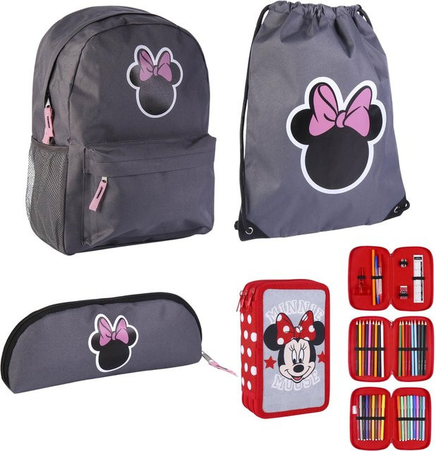 Disney Minnie Mouse Schulpaket Komplett-Set 4-teilig in Grau - Bild 1