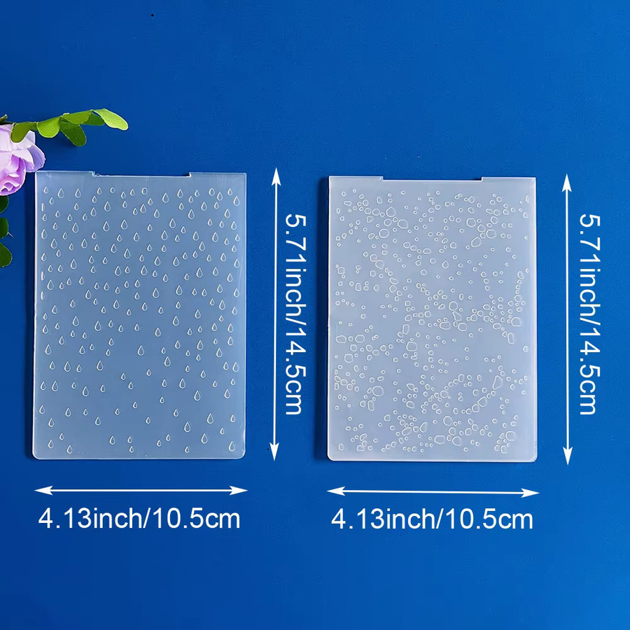 Kombi-Prägeplatten-Set für Prägegeräte in transparentem Kunststoff für Papierhandwerk, Kartenherstellung und Scrapbooking mit 2D und 2 Stilen - Bild 1