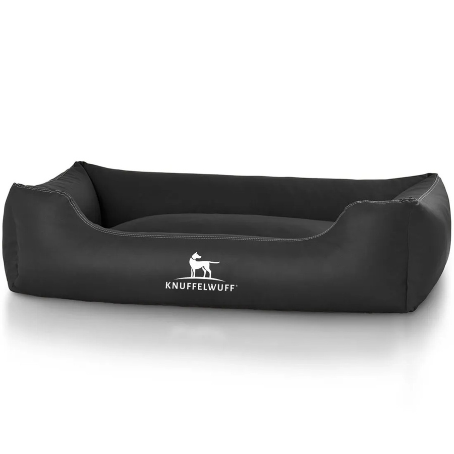 Knuffelwuff Hundebett Sidney Sofa aus Kunstleder in Schwarz, B/T: 155 x 105 cm - Bild 2