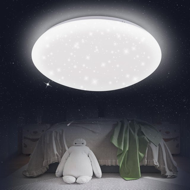 Sternenhimmel LED Deckenleuchte mit funkelndem Sterne-Design, 18W, Kaltweiß, IP44 Wasserdicht, Durchmesser: 30 cm - Bild 1
