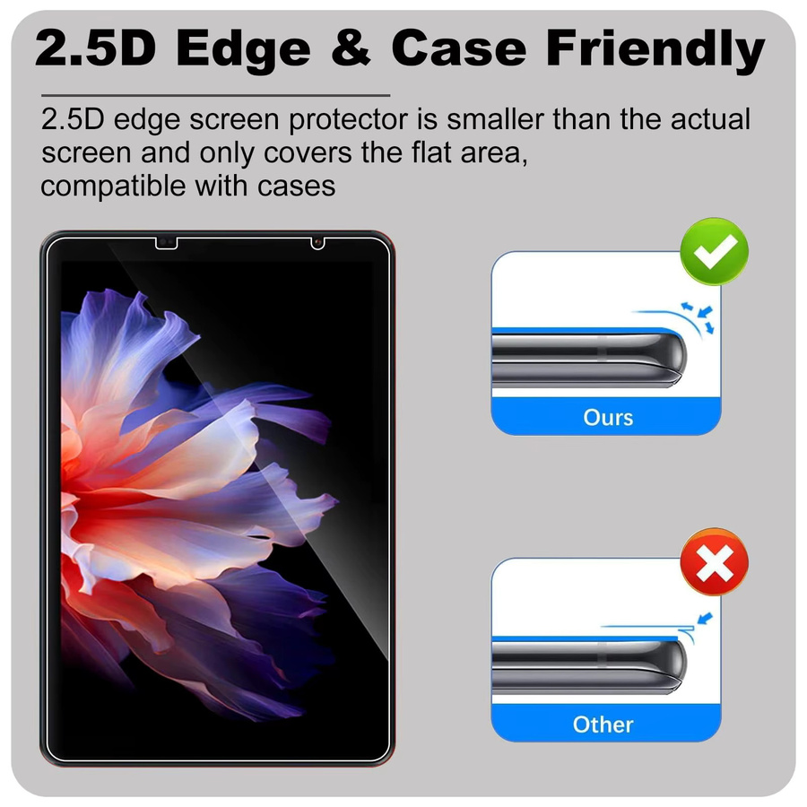 Blackview ZENO 1 Displayschutzfolie aus gehärtetem Glas, 8,0 Zoll, transparent, 9H Härtegrad, kratzfest und anti-fingerabdruck - Bild 3