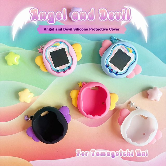 Rutschfeste Silikon-Schutzhülle in Schwarz für dein Tamagotchi Uni als Anti-Drop-Schutz - Bild 1