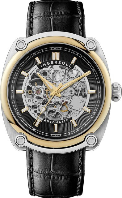 Ingersoll Automatik Armbanduhr, Edelstahl, Leder, 45 mm, Herren - Bild 1