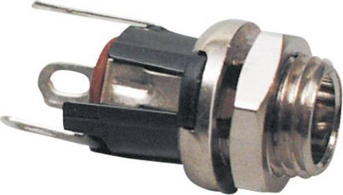 BKL Electronic 072336 Niedervolt-Steckverbinder Buchse in Schwarz für den vertikalen Einbau mit 5,5 mm und 2,5 mm - Bild 1