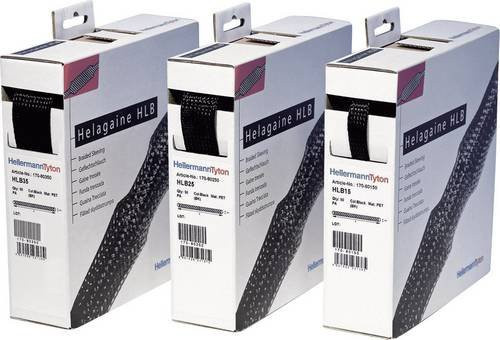 HellermannTyton Polyester-Geflechtschlauch Schwarz 10m - Bild 1