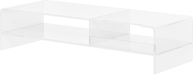 HOMCOM Monitorständer aus Acryl in Transparent für Monitore bis 24 Zoll und Laptops bis 5kg mit Staufach B/T/H: 50,8 x 19 x 12 cm - Bild 1