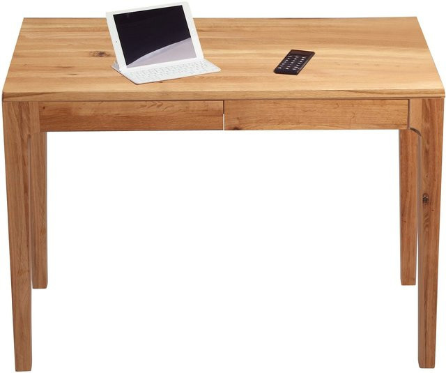 Schreibtisch Kona M2 Kollektion aus Wildeichenholz in Braun, B: 110 cm, T: 76 cm, H: 76 cm - Bild 1