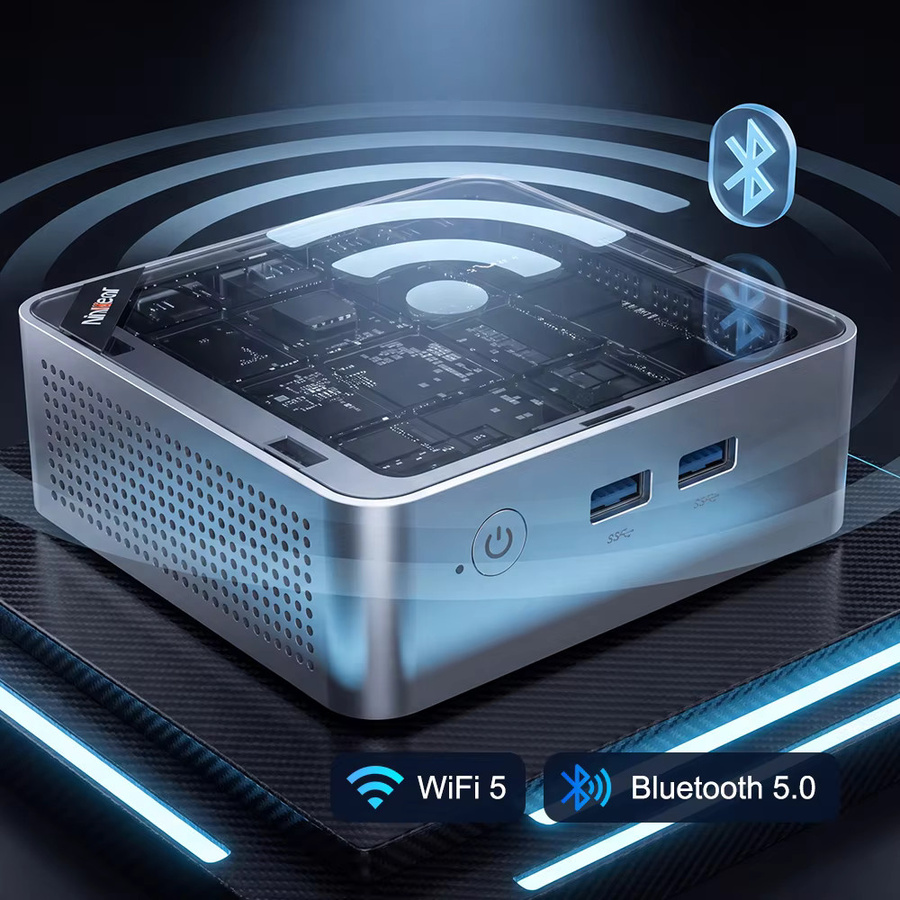Ninkear M5 Neo Mini PC in Silber mit Intel Pentium Gold 5405U, 8GB RAM, 256GB SSD, Windows 11, Dual HDMI, WLAN und Bluetooth - Bild 6