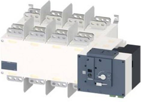 Siemens Netzumschalter Schwarz 4polig 2000A 4 Wechsler 3 Schließer 415 V/AC 3KC44560JA210AA3 - Bild 1