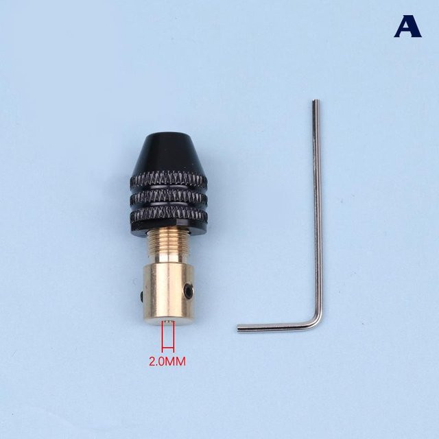 Universal Mini-Spannzange für kleine elektronische Bohrer aus Messing, Farbe: Silber, Spannbereich: 0,3–3,4 mm - Bild 1