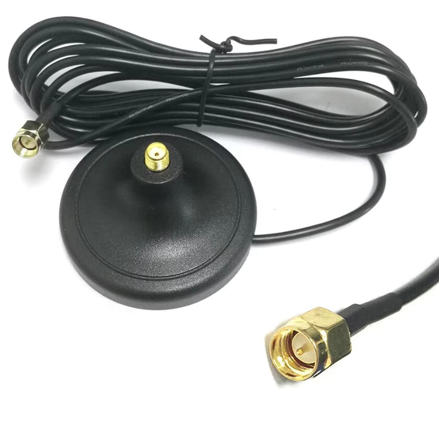 DexMRtiC Antennenbasis-Verlängerungskabel 50-3/RG58 mit SMA, BNC und TNC Steckeradapter in Schwarz, Länge: 1 m - Bild 3