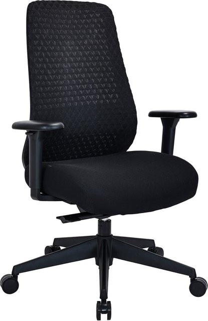 hjh OFFICE Profi Bürostuhl Verviq in Schwarz mit Armlehnen aus Stoff und Special Diamond Mesh Fabric, höhenverstellbar - Bild 1