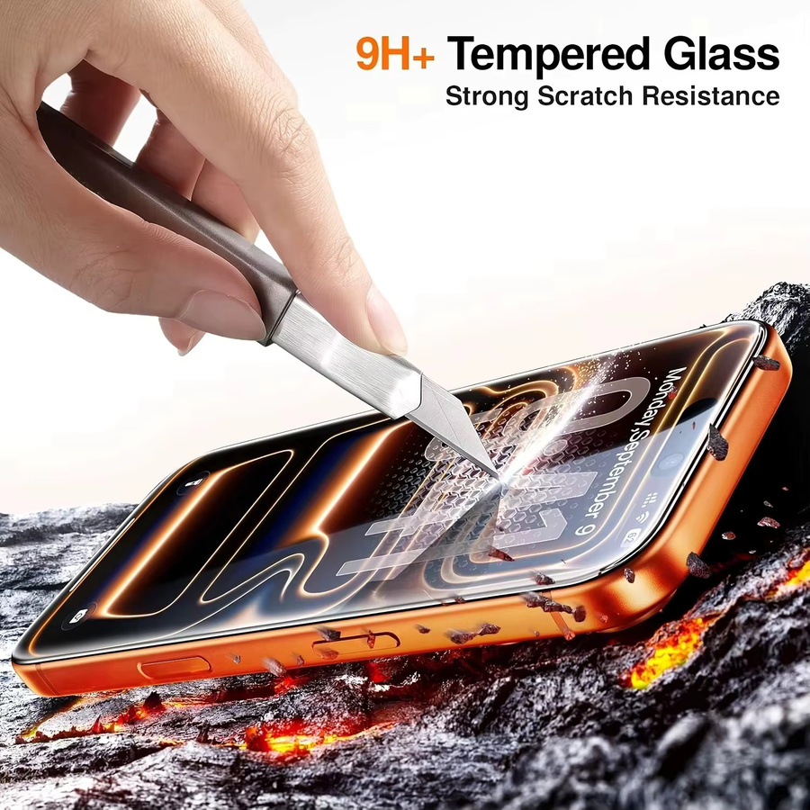 Staubfreies Sichtschutzglas für Apple iPhone 17 Pro Max 16 15 Pro Max 17 Pro 15 14 13 12 Mini, 9H bruchsicherer Displayschutz, transparent - Bild 4