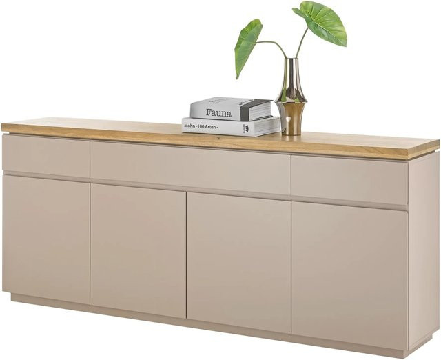 expendio Sideboard Previn 2 in Warmgrau mit Akazie, B/H/T: 200 x 86 x 40 cm - Bild 1